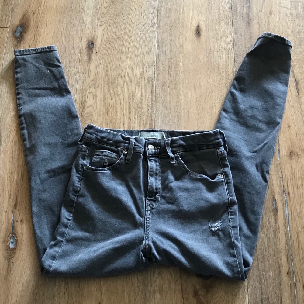 Topshop Moto Jamie Grey Jeans - Picture 2 of 6